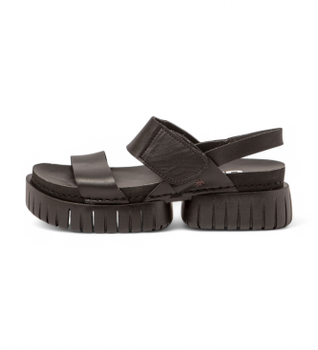 Art para mujer. 118811101003_001 Sandalias de Piel 1881 Madeira negro (37), 3 a 5cm, Velcro, Casual