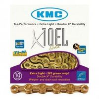 kmc cadena x-10 el light 114 eslabones 10v oro