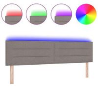 cabecero led con luces de tiras led manual taupe 180 cm tela