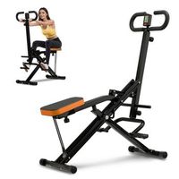 entrenador plegable de asistencia para sentadillas con bandas de resistencia ajustables y pantallanaranjarattantree