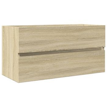 Mueble De Almacenaje | Armario Lavabo Madera Contrachapada Roble Sonoma 90x38,5x45 Cm