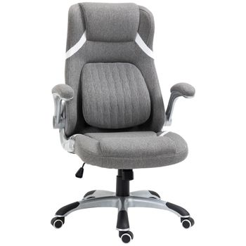 Vinsetto Silla de Oficina Reclinable en Tejido Transpirable y Acero con Altura Regulable, 68x76x109-117 cm   Aosom España