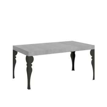 Mesa Extensible 90x130/234 Cm Paxon Premium Estructura De Cemento Antracita