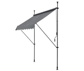 Toldo articulado barras telescópicas stem 200 x 120 x 220-309 cm gris medio [pro.tec]