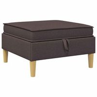 taburete de sofa con almacenamiento marron oscuro tela vidaxl