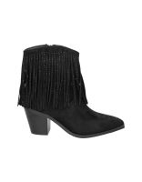 botines de tacon negros con flecos dangela drb29146 38