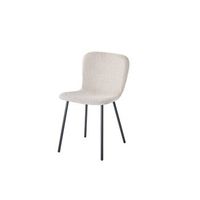 silla con revestimiento rizado para comedor color arena coleccion alcan