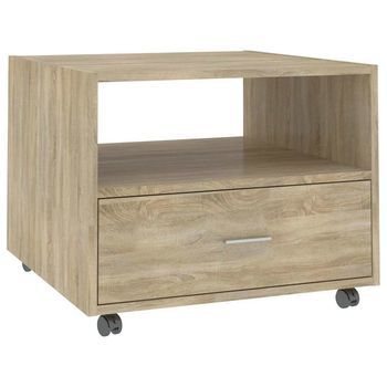 Mesa De Café - Mesa De Centro Madera De Ingeniería Roble Sonoma 55x55x40 Cm