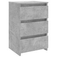 mesita de noche madera contrachapada gris hormigon 40x35x625cm vidaxl