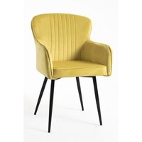 silla dalye terciopelo de terciopelo 975545 cm - amarillo