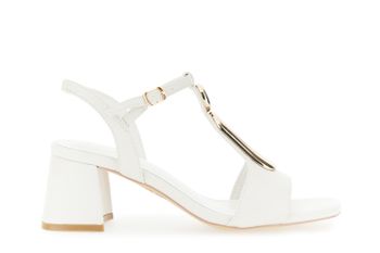 sandalias con accesorio de metal esmaltado bone