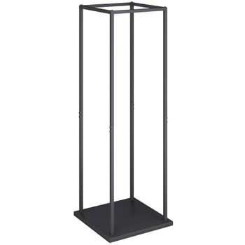Estante para leña 33x33x110 cm negro
