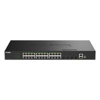 switch d-link dgs-1530-28pe gestionado 24 puertos gigabit poe 4x10g sfp rack