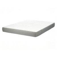 colchon de espuma visco gel medio con funda extraible de poliester con cremallera blanco y gris 140 x 200 cm happiness