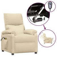 sillon de salon  silla  sillon de masaje electrico tela color crema