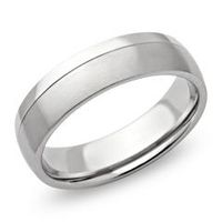 exclusivo anillo de acero inoxidable mate 6mm ranura brillante