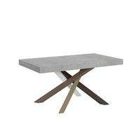 mesa extensible 90x160420 cm volantis cemento estructura multicolor 4c