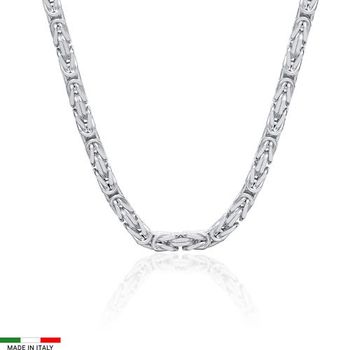 Cadena bizantina para hombre en plata 925, 5,7 mm