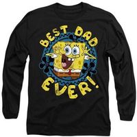 spongebob squarepants camiseta manga larga best dad ever para mujer