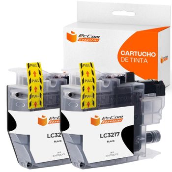 Pccom Essential Brother Lc3217 Cartucho Tinta Compatible Negro Pack 2