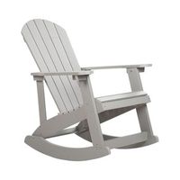 silla mecedora gris claro de madera sintetica resistente a la intemperie estilo moderno adirondack