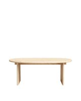 mesa de centro de madera de abeto en color beige 102 cm