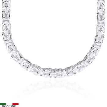 Cadena bizantina de plata 925, 9 mm