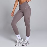 mallas con parte delantera fruncida tempo para mujer de mp - moca - xl