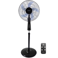 aigostar olga - ventilador silencioso de pie con mando a distancia 60w temporizador 5 aspas 3 velocidades  3 modos de uso oscilante 90 altura regulable hasta 135cm base antideslizante