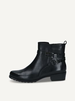 CAPRICE Bootie, black, made of Leather with Block heel, Size 38