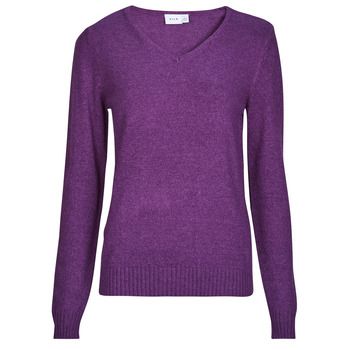 Vila Jersey VIRIL REV V-NECK L/S para mujer