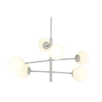 Lampara Techo Metal Cristal 96x73x50 Bolas Blanco