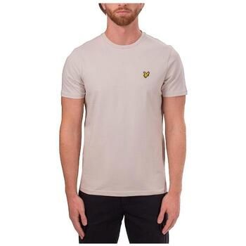Lyle & Scott Camiseta T-shirt manches courtes col rond beige para hombre