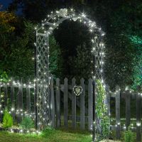 200 cool white led solar string lights