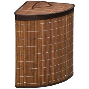 Cesta de lavandería 38x38x57 cm marrón