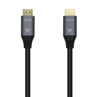 aisens cable hdmi v21 ultra alta velocidad  hec 8k60hz 48gbps am-am 05 m grisnegro