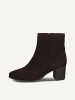 caprice bootie brown made of leather with block heel size 385