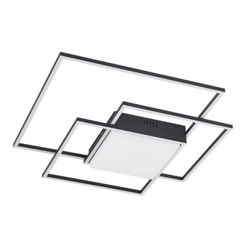 Lámpara de techo led de aluminio negro