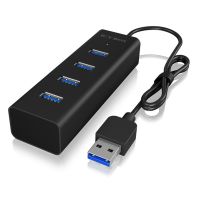 hub icy box 4 puertos usb 32 gen 1 ib-hub1409-u3 aluminio negro plugplay