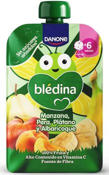 Blédina Pouch Manzana, Pera, Plátano y Albaricoque +6m 100 gr