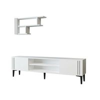 mueble tv snow set blanco