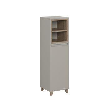Armario Mediano Elnor 30 X 105.2 Cm Con Cesto De Ropa Plegable Vicco