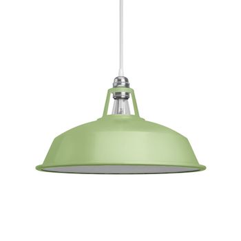 Pantalla de metal esmaltado verde pastel