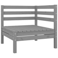 conjunto de muebles de jardin 3 uds  mesa y sillas madera maciza pino gris