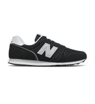 New Balance para hombre. ML373V2 Zapatillas de Piel 373v2 negro (44), Plano, Cordones, Casual