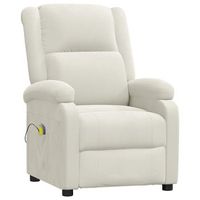 sillon de masaje de terciopelo blanco crema cfw566680
