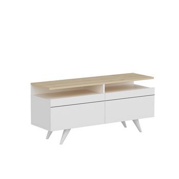 Mueble Tv Berlin 120 Roble Blanco