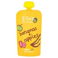ellas kitchen 4 month apples  bananas puree