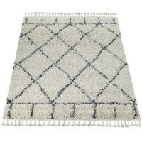 alfombra de pelo largo nadori crema 80x150 cm