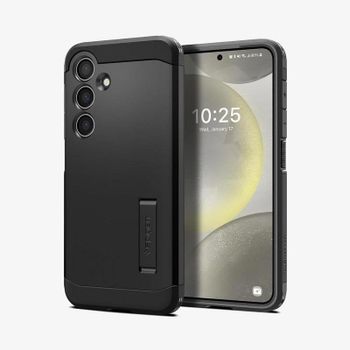 Funda para móvil Spigen Tough Armor TPU negra con soporte para Samsung Galaxy S24
